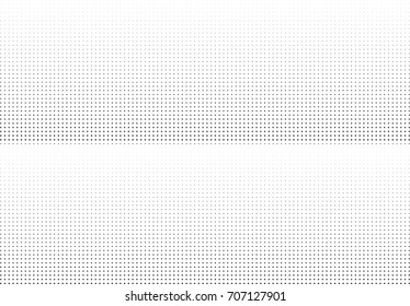 Abstract halftone dotted background. Monochrome futuristic grunge pattern, stars.  Vector modern optical pop art texture for posters, site, postcard, cover, labels, vintage sticker, mock-up layout.