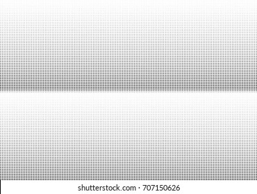 Abstract halftone dotted background. Monochrome futuristic grunge pattern, stars.  Vector modern optical pop art texture for posters, site, postcard, cover, labels, vintage sticker, mock-up layout.