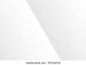 Abstract halftone dotted background. Monochrome futuristic grunge pattern, stars.  Vector modern optical pop art texture for posters, site, postcard, cover, labels, vintage sticker, mock-up layout.