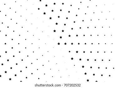 Abstract halftone dotted background. Monochrome futuristic grunge pattern, stars.  Vector modern optical pop art texture for posters, site, postcard, cover, labels, vintage sticker, mock-up layout.