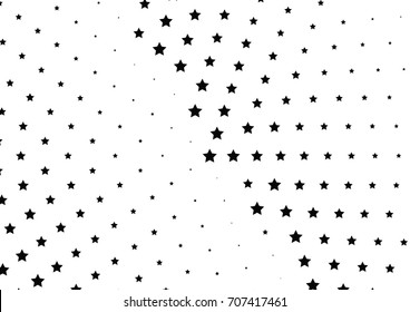 Abstract halftone dotted background. Monochrome futuristic grunge pattern, stars.  Vector modern optical pop art texture for posters, site, postcard, cover, labels, vintage sticker, mock-up layout.