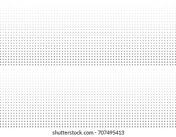 Abstract halftone dotted background. Monochrome futuristic grunge pattern, stars.  Vector modern optical pop art texture for posters, site, cover, labels, vintage sticker, mock-up layout.