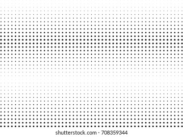 Abstract halftone dotted background. Monochrome futuristic grunge pattern, stars.  Vector modern optical pop art texture for posters, site, postcard, cover, labels, vintage sticker, mock-up layout.