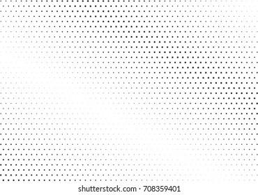 Abstract halftone dotted background. Monochrome futuristic grunge pattern, stars.  Vector modern optical pop art texture for posters, site, postcard, cover, labels, vintage sticker, mock-up layout.