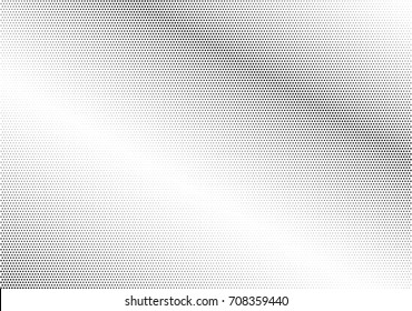 Abstract halftone dotted background. Monochrome futuristic grunge pattern, stars.  Vector modern optical pop art texture for posters, site, postcard, cover, labels, vintage sticker, mock-up layout.