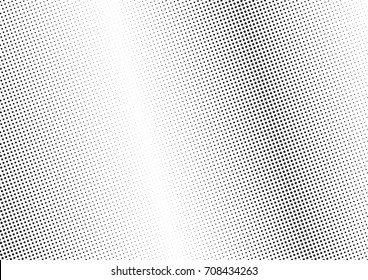 Abstract halftone dotted background. Monochrome futuristic grunge pattern, stars.  Vector modern optical pop art texture for posters, site, postcard, cover, labels, vintage sticker, mock-up layout.