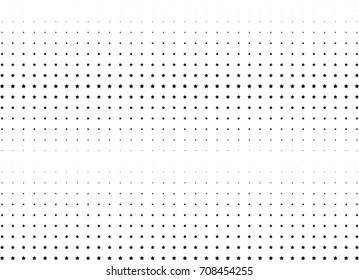 Abstract halftone dotted background. Monochrome futuristic grunge pattern, stars.  Vector modern optical pop art texture for posters, site, postcard, cover, labels, vintage sticker, mock-up layout.
