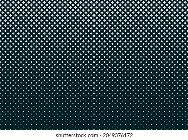 Abstract halftone dotted background. Seamless vector pattern of small red squares on a black background. Modern texture. 