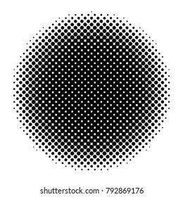 Abstract Halftone Dotted Background. Square Minimal Background. Monochrome Gradient Pattern With Dot and Circles. Vector Modern Futuristic Texture for Posters, Sites, Business Cards, Postcards.