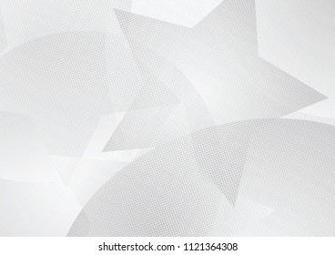 Abstract halftone dotted background. Transparency grunge star pattern, circles, shadow.  Gray modern optical pop art texture for posters, sites, business cards, cover, labels mock-up, vintage stickers