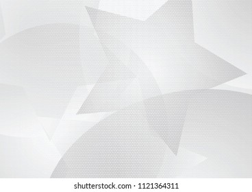 Abstract halftone dotted background. Transparency grunge star pattern, circles, shadow.  Gray modern optical pop art texture for posters, sites, business cards, cover, labels mock-up, vintage stickers
