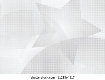 Abstract halftone dotted background. Transparency grunge star pattern, circles, shadow.  Gray modern optical pop art texture for posters, sites, business cards, cover, labels mock-up, vintage stickers