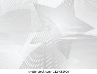 Abstract halftone dotted background. Transparency grunge star pattern, circles, shadow.  Gray modern optical pop art texture for posters, sites, business cards, cover, labels mock-up, vintage stickers