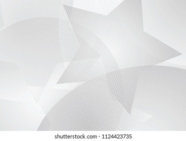 Abstract halftone dotted background. Transparency grunge star pattern, circles, shadow.  Gray modern optical pop art texture for posters, sites, business cards, cover, labels mock-up, vintage stickers