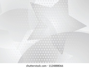 Abstract halftone dotted background. Transparency grunge star pattern, circles, shadow.  Gray modern optical pop art texture for posters, sites, business cards, cover, labels mock-up, vintage stickers