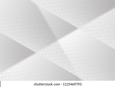 Abstract halftone dotted background. Transparency grunge rectangle pattern, square, shadow.  Gray modern optical pop art texture for posters, site, business card, cover, label mock-up, vintage sticker