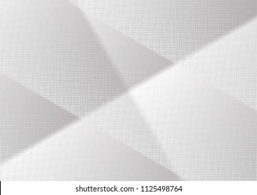 Abstract halftone dotted background. Transparency grunge rectangle pattern, square, shadow.  Gray modern optical pop art texture for posters, site, business card, cover, label mock-up, vintage sticker