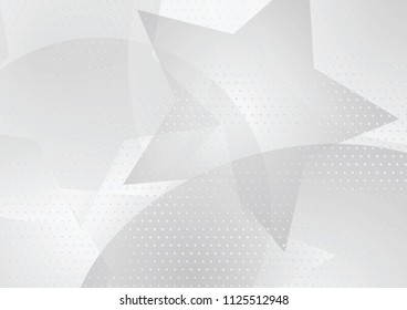 Abstract halftone dotted background. Transparency grunge star pattern, circles, shadow.  Gray modern optical pop art texture for posters, sites, business cards, cover, labels mock-up, vintage stickers