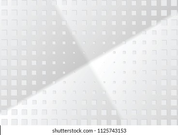 Abstract halftone dotted background. Transparency grunge rectangle pattern, square, shadow.  Gray modern optical pop art texture for posters, site, business card, cover, label mock-up, vintage sticker