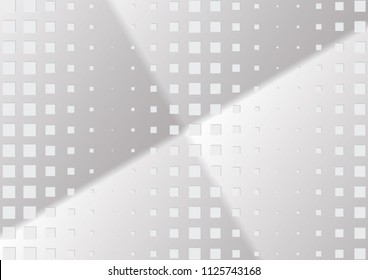 Abstract halftone dotted background. Transparency grunge rectangle pattern, square, shadow.  Gray modern optical pop art texture for posters, site, business card, cover, label mock-up, vintage sticker