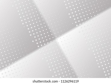 Abstract halftone dotted background. Transparency grunge rectangle pattern, square, shadow.  Gray modern optical pop art texture for posters, site, business card, cover, label mock-up, vintage sticker