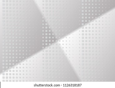 Abstract halftone dotted background. Transparency grunge rectangle pattern, square, shadow.  Gray modern optical pop art texture for posters, site, business card, cover, label mock-up, vintage sticker