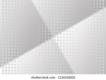 Abstract halftone dotted background. Transparency grunge rectangle pattern, square, shadow.  Gray modern optical pop art texture for posters, site, business card, cover, label mock-up, vintage sticker