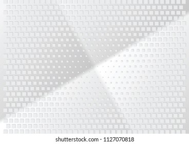 Abstract halftone dotted background. Transparency grunge rectangle pattern, square, shadow.  Gray modern optical pop art texture for posters, site, business card, cover, label mock-up, vintage sticker