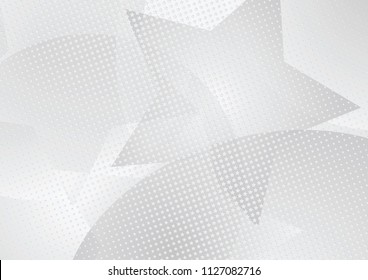 Abstract halftone dotted background. Transparency grunge star pattern, circles, shadow.  Gray modern optical pop art texture for posters, sites, business cards, cover, labels mock-up, vintage stickers