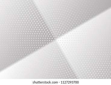 Abstract halftone dotted background. Transparency grunge rectangle pattern, square, shadow.  Gray modern optical pop art texture for posters, site, business card, cover, label mock-up, vintage sticker