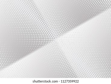 Abstract halftone dotted background. Transparency grunge rectangle pattern, square, shadow.  Gray modern optical pop art texture for posters, site, business card, cover, label mock-up, vintage sticker