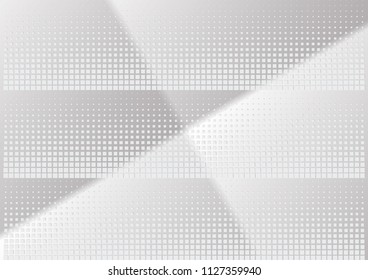Abstract halftone dotted background. Transparency grunge rectangle pattern, square, shadow.  Gray modern optical pop art texture for posters, site, business card, cover, label mock-up, vintage sticker