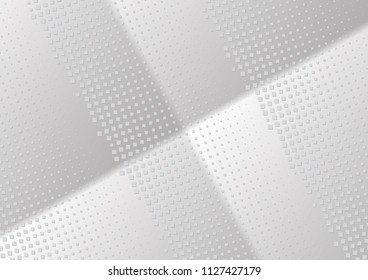 Abstract halftone dotted background. Transparency grunge rectangle pattern, square, shadow.  Gray modern optical pop art texture for posters, site, business card, cover, label mock-up, vintage sticker