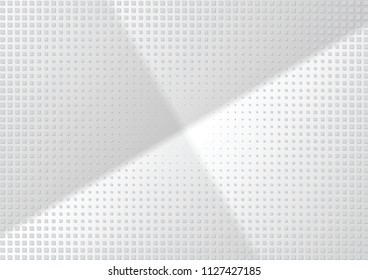 Abstract halftone dotted background. Transparency grunge rectangle pattern, square, shadow.  Gray modern optical pop art texture for posters, site, business card, cover, label mock-up, vintage sticker