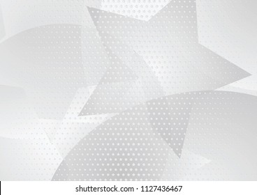 Abstract halftone dotted background. Transparency grunge star pattern, circles, shadow.  Gray modern optical pop art texture for posters, sites, business cards, cover, labels mock-up, vintage stickers