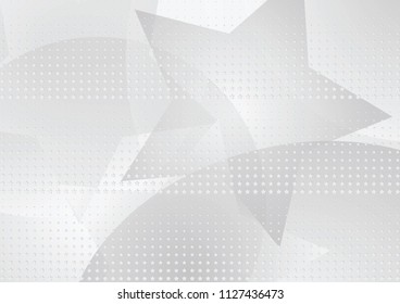Abstract halftone dotted background. Transparency grunge star pattern, circles, shadow.  Gray modern optical pop art texture for posters, sites, business cards, cover, labels mock-up, vintage stickers