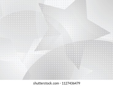 Abstract halftone dotted background. Transparency grunge star pattern, circles, shadow.  Gray modern optical pop art texture for posters, sites, business cards, cover, labels mock-up, vintage stickers