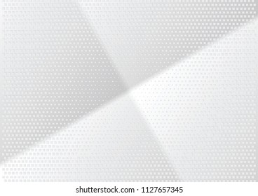 Abstract halftone dotted background. Transparency grunge rectangle pattern, square, shadow.  Gray modern optical pop art texture for posters, site, business card, cover, label mock-up, vintage sticker