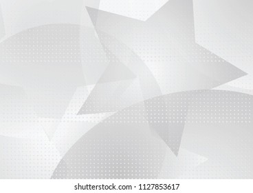 Abstract halftone dotted background. Transparency grunge star pattern, circles, shadow.  Gray modern optical pop art texture for posters, sites, business cards, cover, labels mock-up, vintage stickers