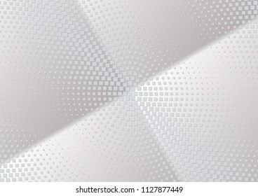 Abstract halftone dotted background. Transparency grunge rectangle pattern, square, shadow.  Gray modern optical pop art texture for posters, site, business card, cover, label mock-up, vintage sticker