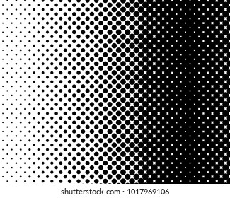 Abstract halftone dotted black and white background - vector illustration. Template for business, design, texture and postcards.