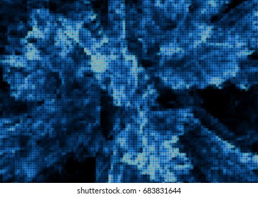 Abstract halftone dotted blue background. Vector modern futuristic texture for labels,  posters, interior design, stickers, business cards. Minimal covers design with dot and circles. Eps10 vector.
