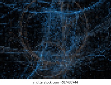 Abstract Halftone Dotted Blue Background. Vector Modern Futuristic Texture for Labels, Posters, Interior Design, Stickers, Business Cards. Minimal Covers Design with Dot, Circles. Abstract halftone 