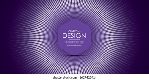 Abstract halftone dotted circle pattern. Vector illustration.