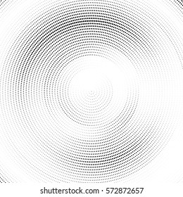 Abstract Halftone Dotted Circle Pattern. Vector Illustration.