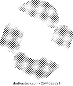 Abstract halftone dotted circular design element