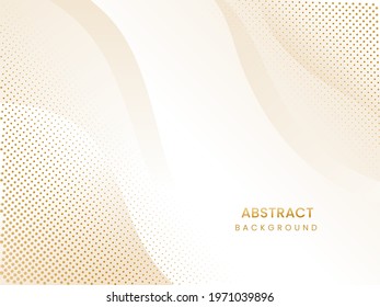 Abstract Halftone Or Dotted Curve Background.
