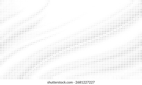 Abstract halftone dotted curved stripe gradient texture background in minimal black and white style perfect for flyer poster banner website and modern artworks