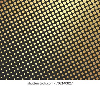 Abstract halftone dotted gold background - vector illustration. Template for business, design, texture and postcards.