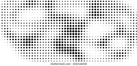 Abstract halftone dotted grunge pattern texture. Retro comic pop background. Vector modern grunge background for posters, sites, business cards, postcards, interior and cover design.